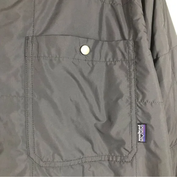 Patagonia Reversible Gray Plaid Flannel Full Zip Shirt Puffer Jacket Men’s Large